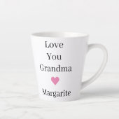 Personalized Love You Grandma カフェラテマグ (右)