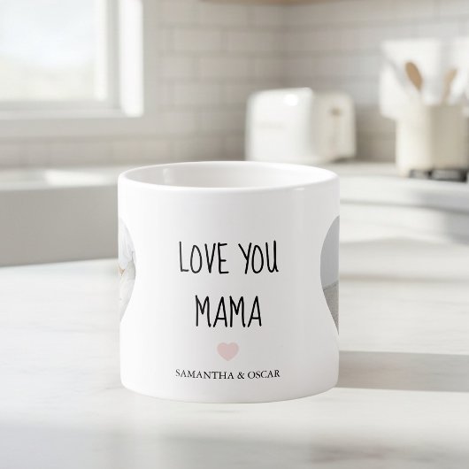 Personalized Love You Mama | Custom Photo Gift エスプレッソカップ