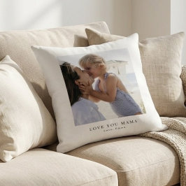 Personalized Love You Mama Photo クッション