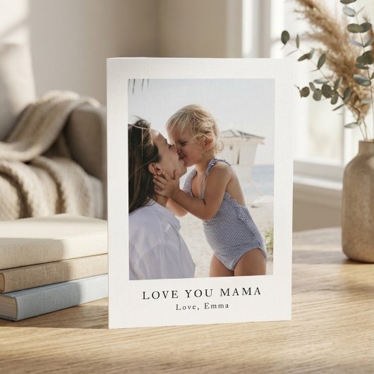 Personalized Love You Mama Photo | Custom シーズンカード