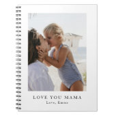Personalized Love You Mama Photo | Custom ノートブック (正面)
