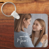 Personalized Love You Mom Photo キーホルダー (正面)
