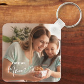 Personalized Love You Mom Photo キーホルダー (裏面)