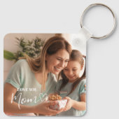 Personalized Love You Mom Photo キーホルダー (裏面)