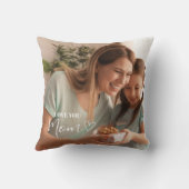 Personalized Love You Mom Photo クッション (裏面)