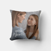 Personalized Love You Mom Photo クッション (正面)