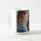 Personalized Love You Mom Photo コーヒーマグカップ (正面左)