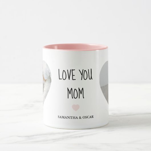Personalized “Love You Mom” Photo | Custom Gift マグカップ (中央)