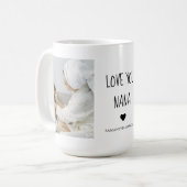 Personalized Love You Nana | Custom Photo Gift コーヒーマグカップ (正面左)