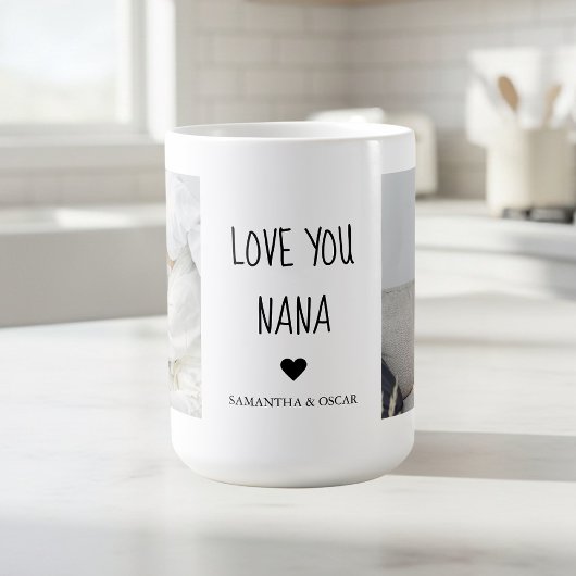 Personalized Love You Nana | Custom Photo Gift コーヒーマグカップ
