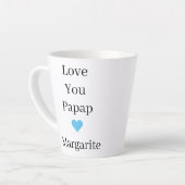 Personalized Love You Papap カフェラテマグ (左アングル)