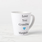 Personalized Love You Papap カフェラテマグ (右アングル)