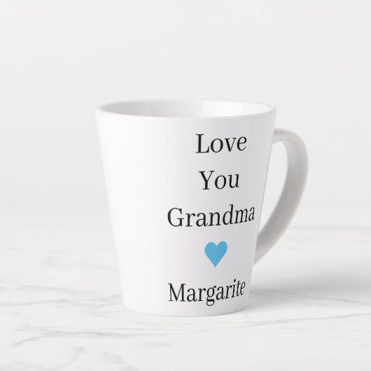 Personalized Love You Papap カフェラテマグ (右アングル)