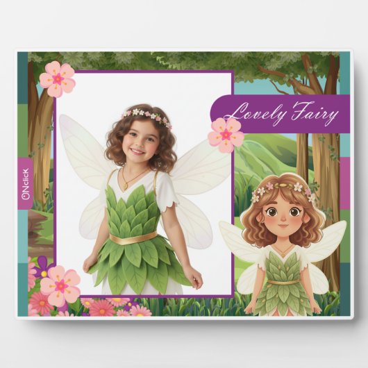 Personalized Lovely Fairy Tabletop Photo フォトプラーク (正面)