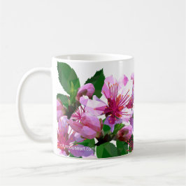 Personalized Low Poly Cherry Blossom Coffee コーヒーマグカップ