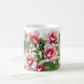 Personalized Low Poly Peony Coffee Mug コーヒーマグカップ (中央)