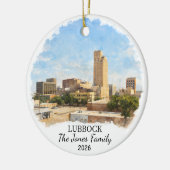 Personalized Lubbock Ornament, Custom Texas セラミックオーナメント (左)