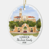 Personalized Lubbock Ornament, Custom Texas セラミックオーナメント (左)