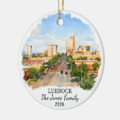 Personalized Lubbock Ornament, Custom Texas セラミックオーナメント (左)