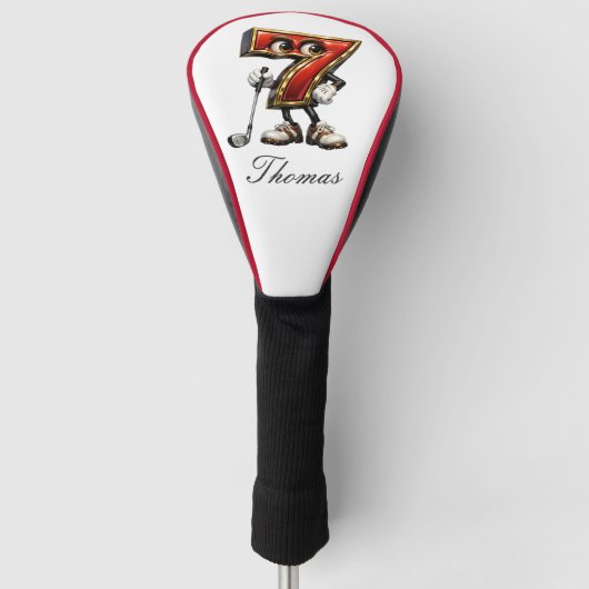 Personalized Lucky 7 Golf Head Cover ゴルフヘッドカバー (正面)