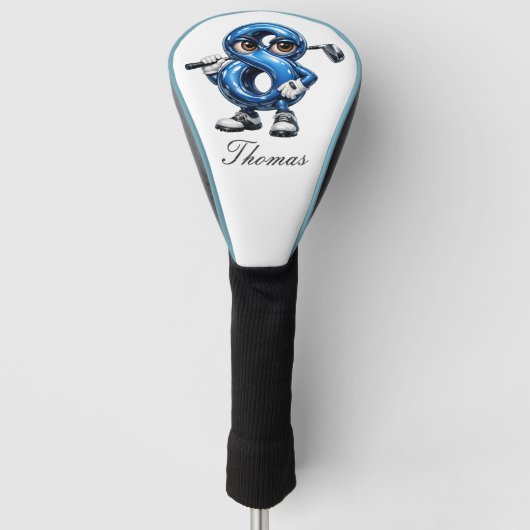 Personalized Lucky 8 Golf Head Cover ゴルフヘッドカバー (正面)