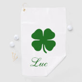 Personalized Lucky Green Clover ゴルフタオル (インサイチュ)