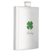 Personalized Lucky Green Clover フラスク (右)