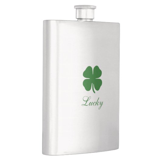 Personalized Lucky Green Clover フラスク (右)