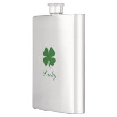 Personalized Lucky Green Clover フラスク (左)