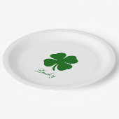 Personalized Lucky Green Clover ペーパープレート (アングル)