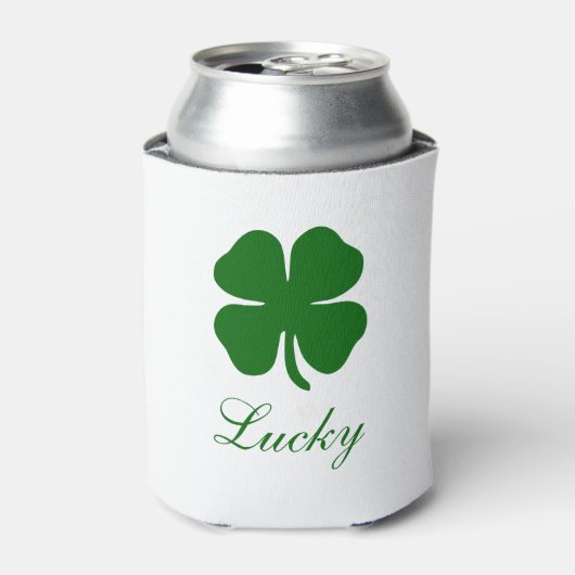 Personalized Lucky Green Clover 缶クーラー (缶正面)