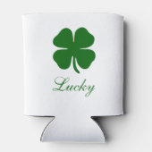 Personalized Lucky Green Clover 缶クーラー (裏面)