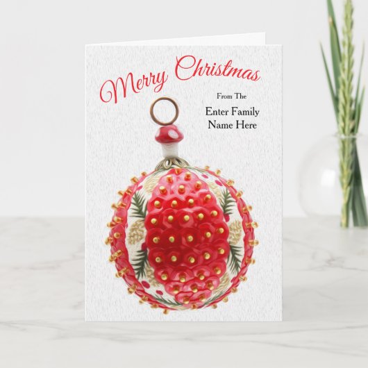 Personalized Lucky Mushroom Christmas Card シーズンカード (正面)