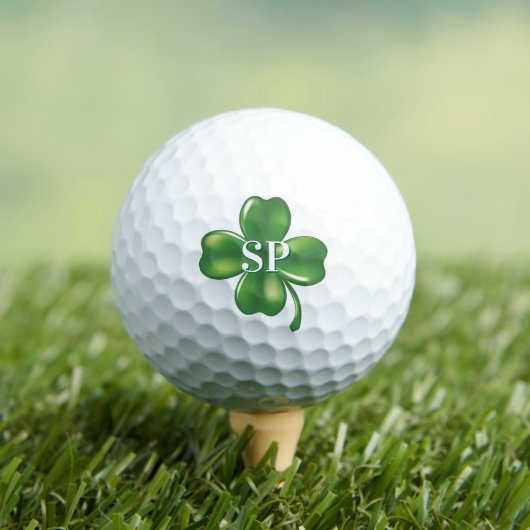 Personalized Lucky Shamrock 4 Leaf Clover ゴルフボール (インサイチュ 木)