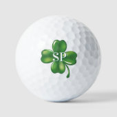 Personalized Lucky Shamrock 4 Leaf Clover ゴルフボール (正面)