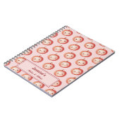 Personalized Lucky You Lychee pattern Watercolor ノートブック (左側)