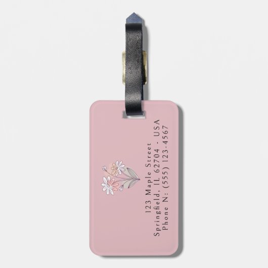 Personalized luggage tag, luggage tag ラゲッジタグ (裏面縦)