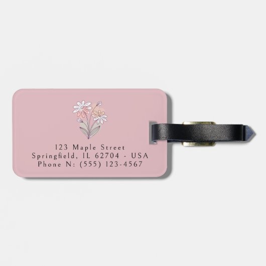 Personalized luggage tag, luggage tag ラゲッジタグ (裏面横)