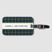 PERSONALIZED LUGGAGE TAG, PLAID BORDER TAG ラゲッジタグ (正面横)