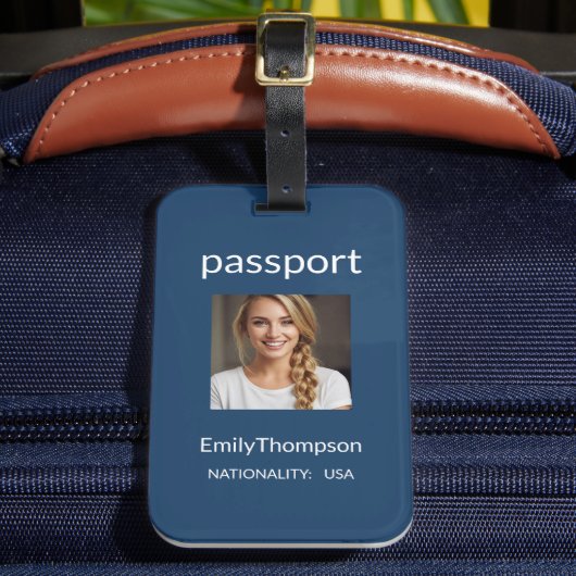 Personalized Luggage Tag with Photo & Details ラゲッジタグ (正面インサイチュ2)