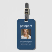 Personalized Luggage Tag with Photo & Details ラゲッジタグ (正面縦)