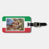 Personalized luggage tags, Italian flag ラゲッジタグ (正面横)