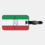 Personalized luggage tags, Italian flag ラゲッジタグ (裏面横)