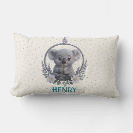 Personalized Lumbar Baby Pillow – Baby Koala ランバークッション