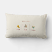 Personalized Lumbar Baby Pillow – Woodland Fawn ランバークッション (裏面)