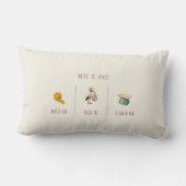 Personalized Lumbar Pillow – Woodland Raccoon Baby ランバークッション (裏面)