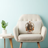Personalized Lumbar Pillow – Woodland Raccoon Baby ランバークッション (椅子)