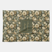 Personalized Lux Pastel Botanical Towel Kitchen キッチンタオル (横)