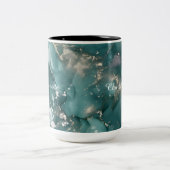 Personalized Luxury Marble Pattern Custom Name  ツートーンマグカップ (中央)