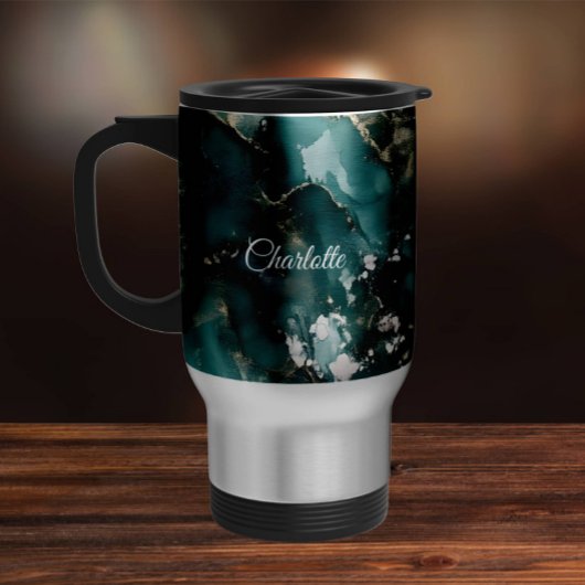 Personalized Luxury Marble Pattern Custom Name  トラベルマグ